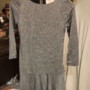 GB Girls Shimmering Silver Dress